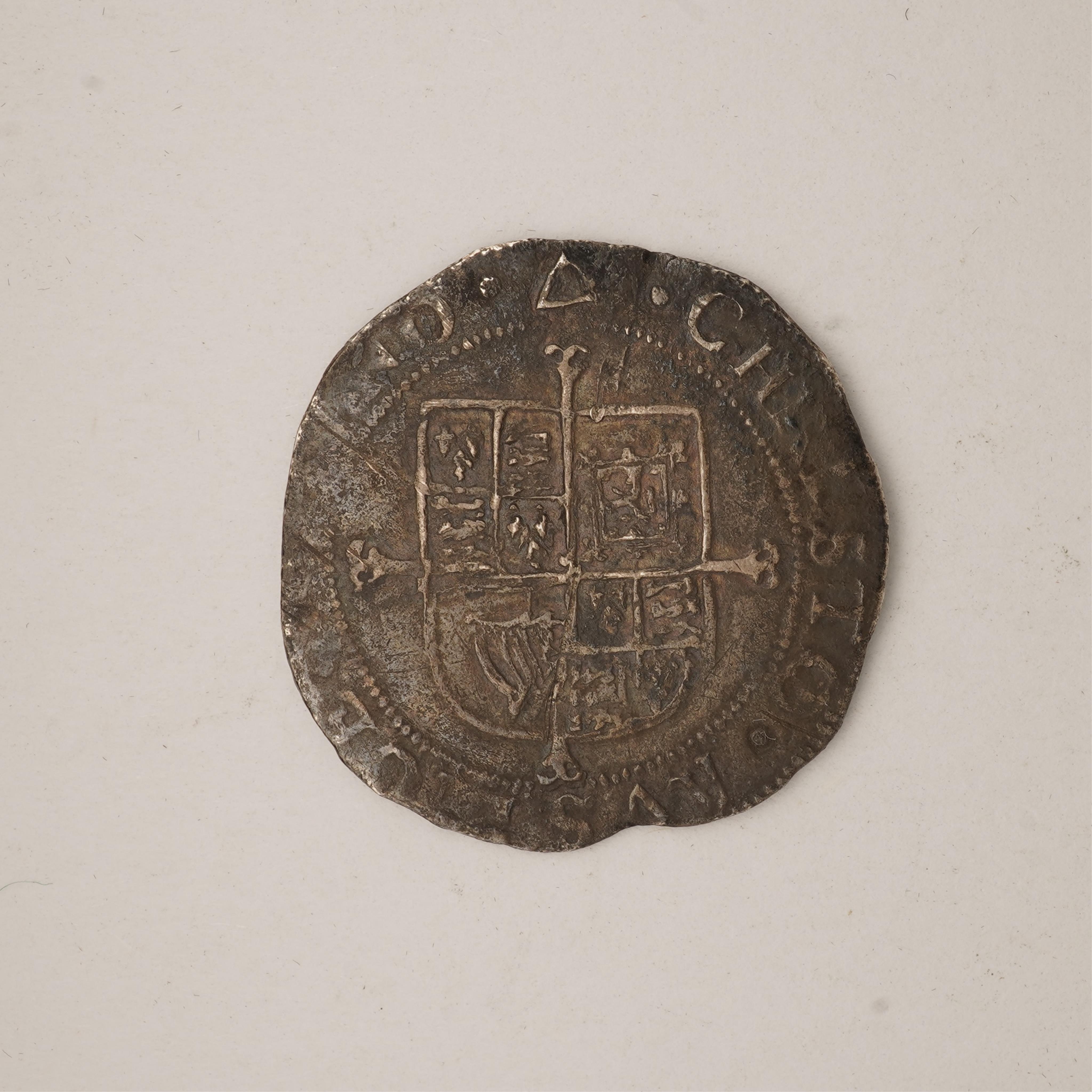 British hammered coins, Charles I, silver sixpence, Tower mint, mm. Triangle, 1639-40, S. 2816, irregular flan, about VF